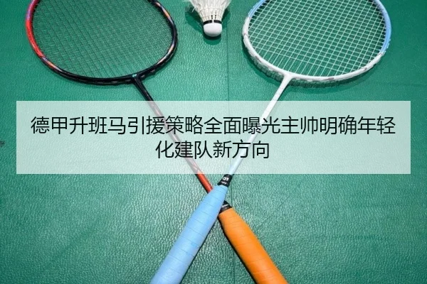 德甲升班马引援策略全面曝光主帅明确年轻化建队新方向